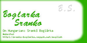 boglarka sranko business card