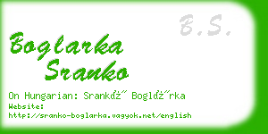 boglarka sranko business card